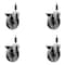 Service Caster 5'' Semi Steel Swivel 7/8'' Expanding Stem Caster Set with Brake, 4PK SCC-EX20S515-SSR-PLB-78-4 - alternate 1